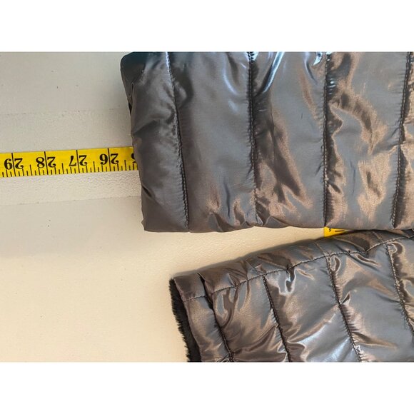 Andrew Marc Reversible Jacket Silver & Black Faux Fur Jacket Large - Picture 12 of 12